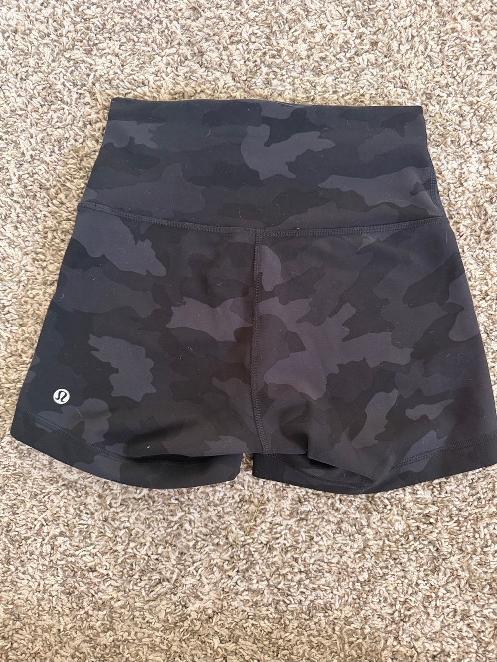 lululemon athletica Women's Black Camo High-Rise Training Shorts